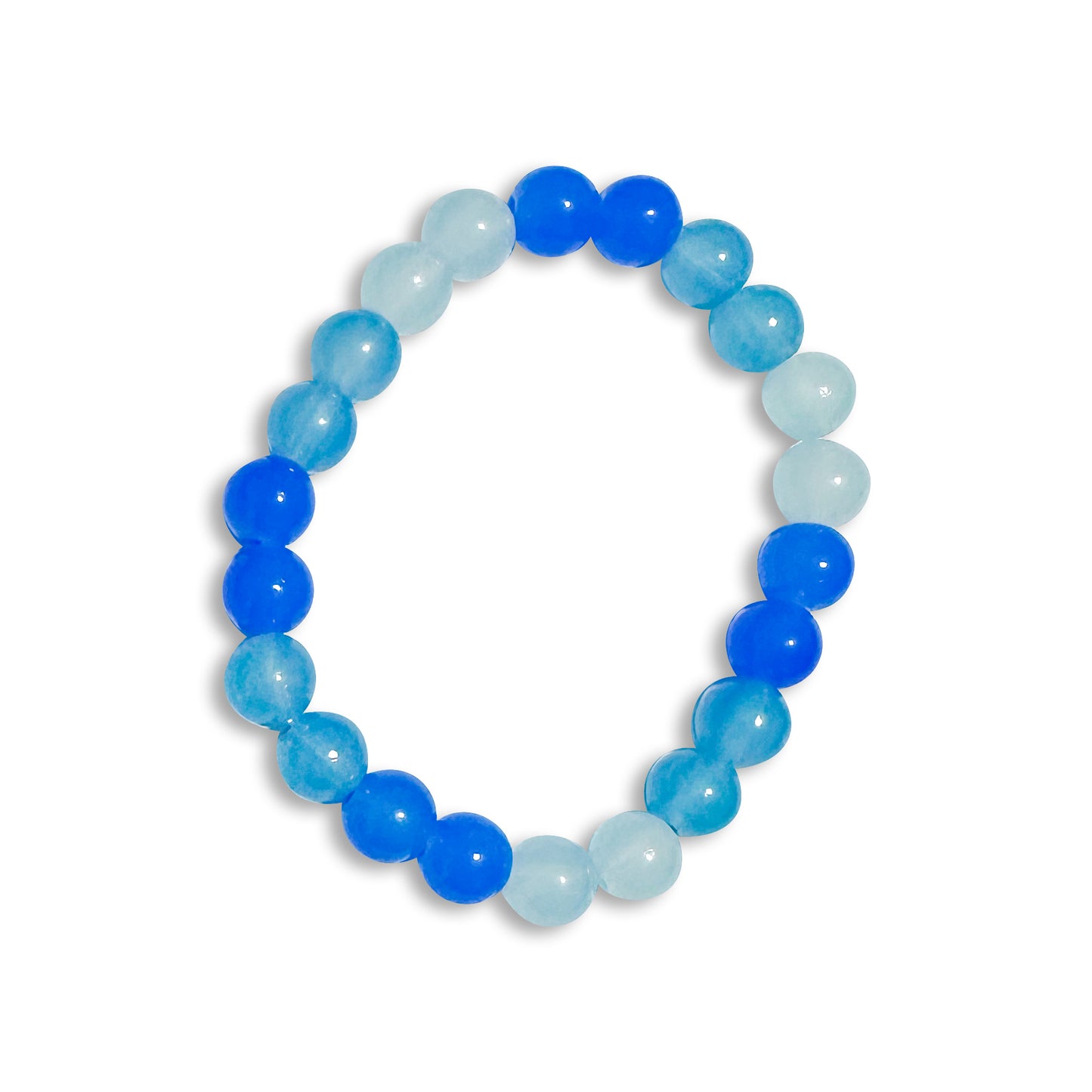 Shades of Blue Glass Bead Bracelet