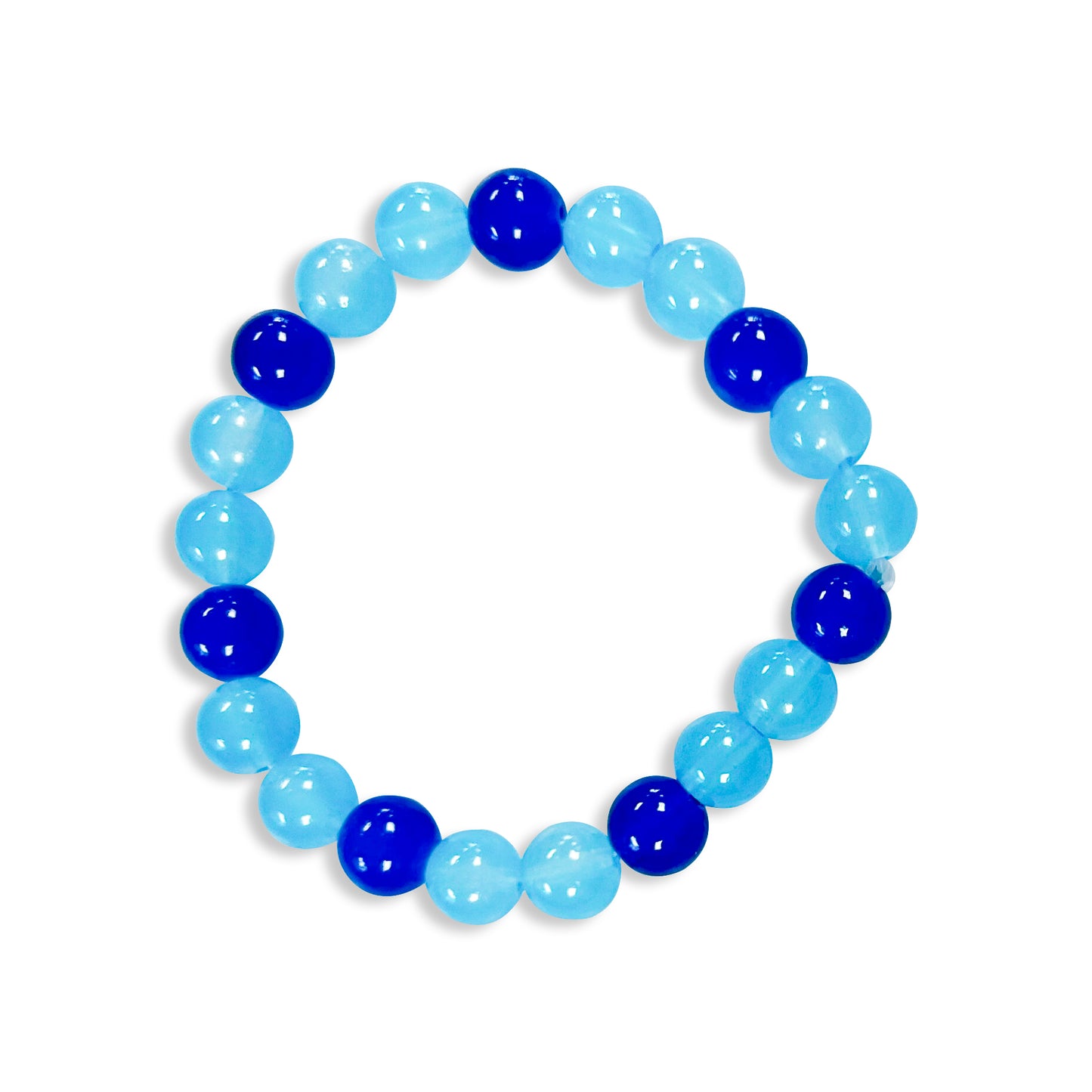 Wild Sky Blue Glass Bead Bracelet