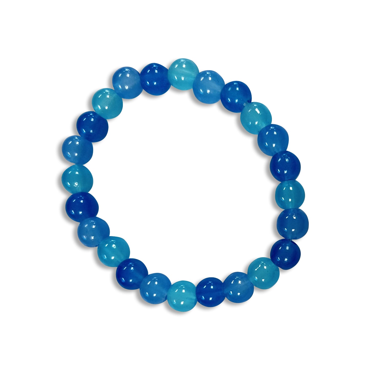 Berry Blue Glass Bead Bracelet