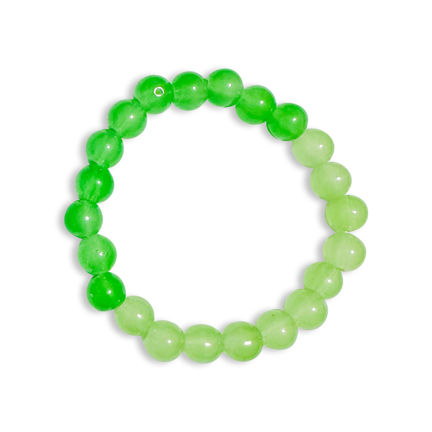 Shades of Green Glass Bead Bracelet