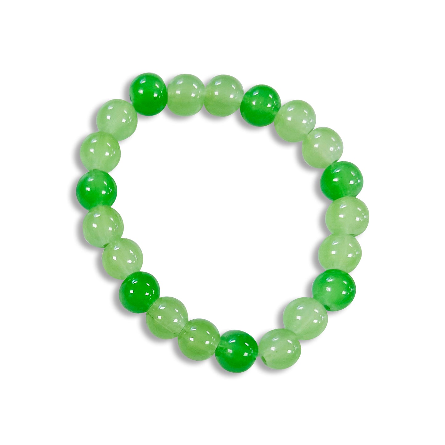 Lime Green Glass Bead Bracelet