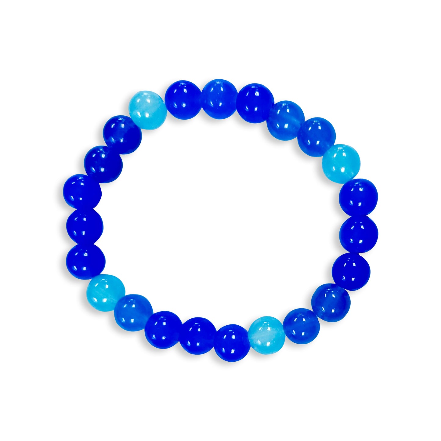 Ultramarine Blue Glass Bead Bracelet