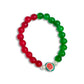 Watermelon Glass Bead Bracelet