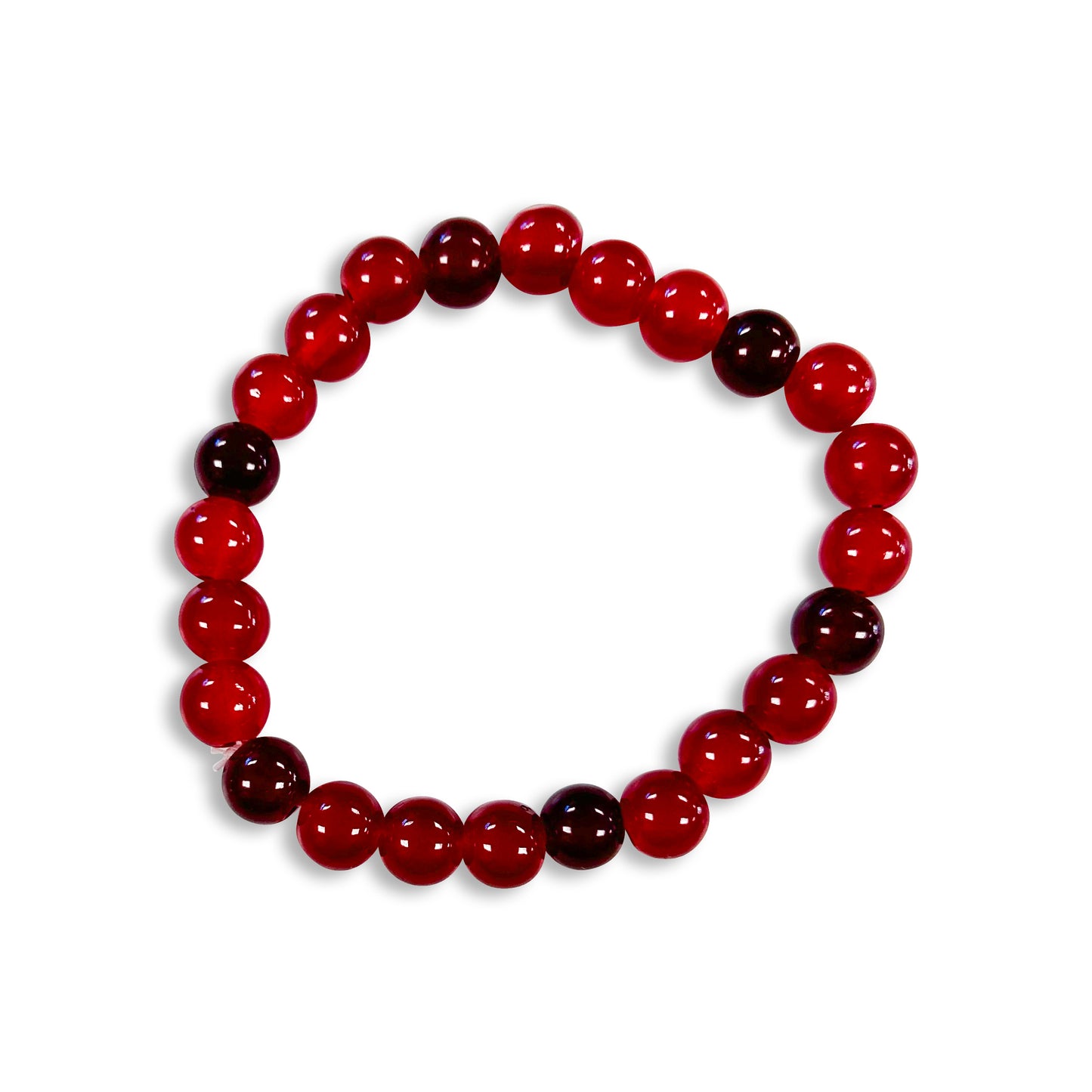 Reddish Brown Glass Bead Bracelet