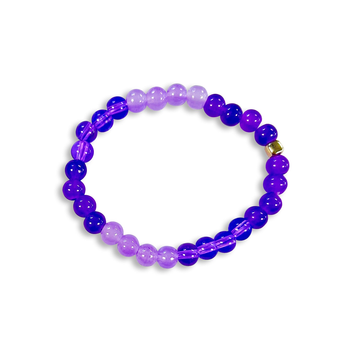 Purple Glass Bead Bracelet