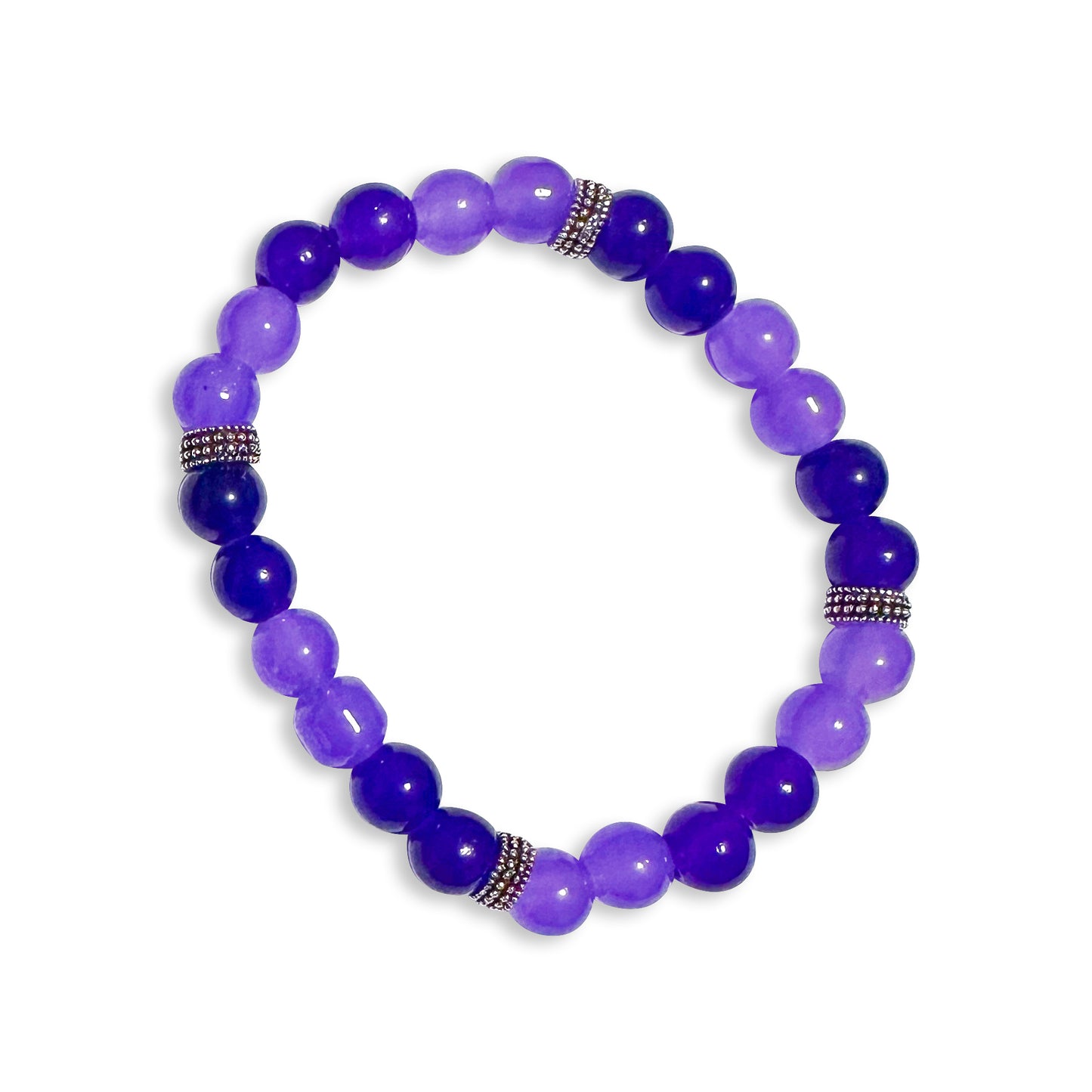 Shades of Purple Glass Bead Bracelet