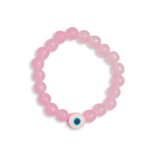 Pink Glass Bead Bracelet