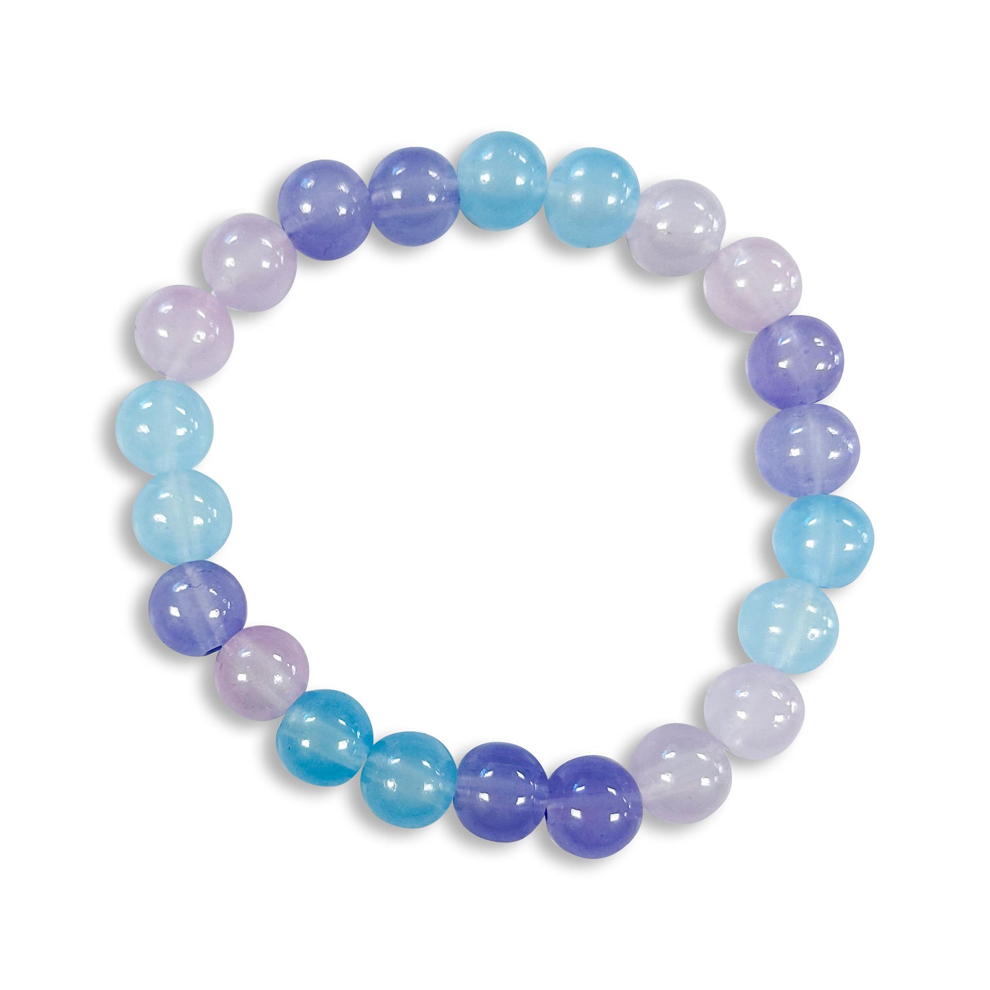 Aqua Blue Glass Bead Bracelet