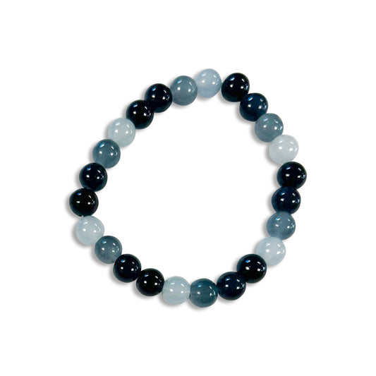 Aegean Blue Glass Bead Bracelet