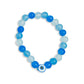 Shades of Blue Charm Glass Bead Bracelet