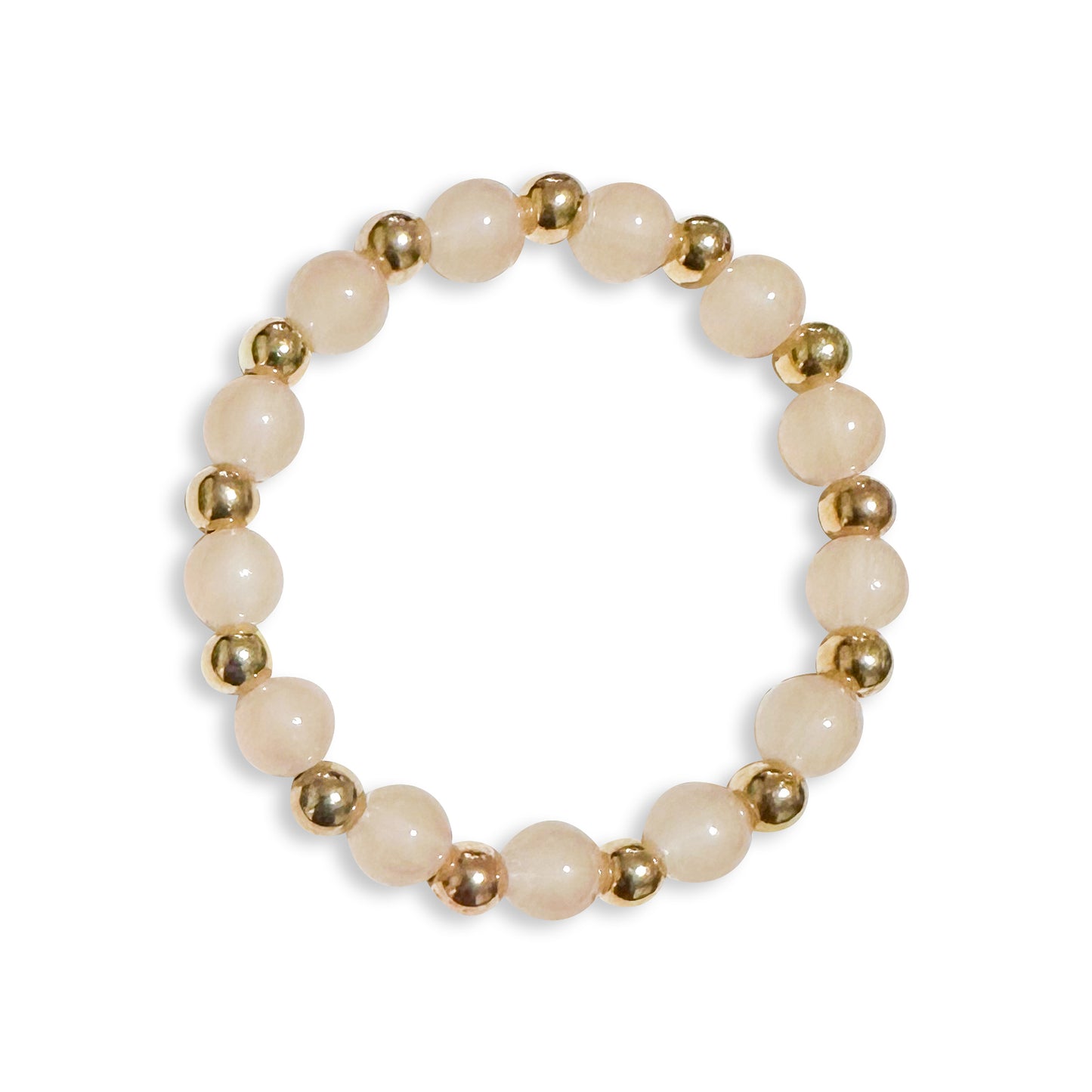 Golden Glass Bead Bracelet