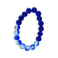 Old Font Blue Glass Bead Bracelet