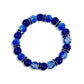 Azure Blue Glass Bead Bracelet